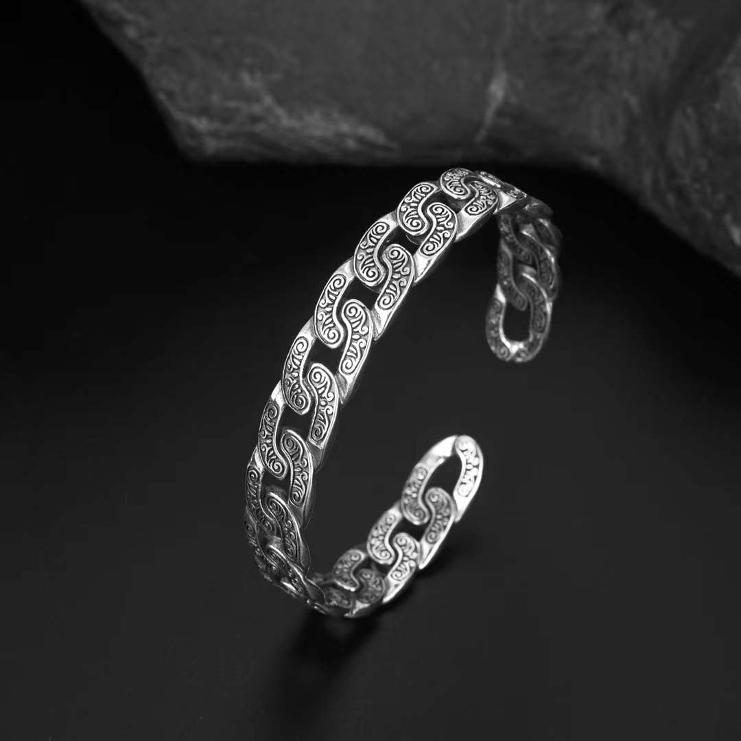 Lorvek - Interwoven Silver Cuff Bracelet