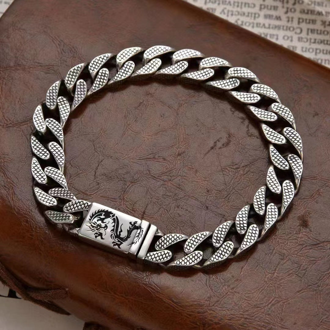 Draknar - Sterling Silver Dragon Bracelet