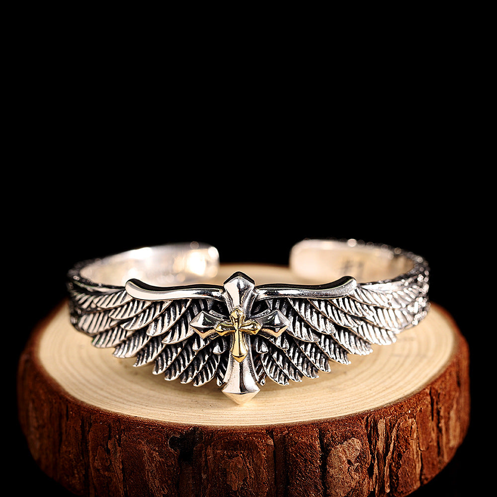 Ying - Adjustable Cross Bangle Bracelet