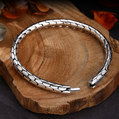 Drakon - Handcrafted Silver Bracelet