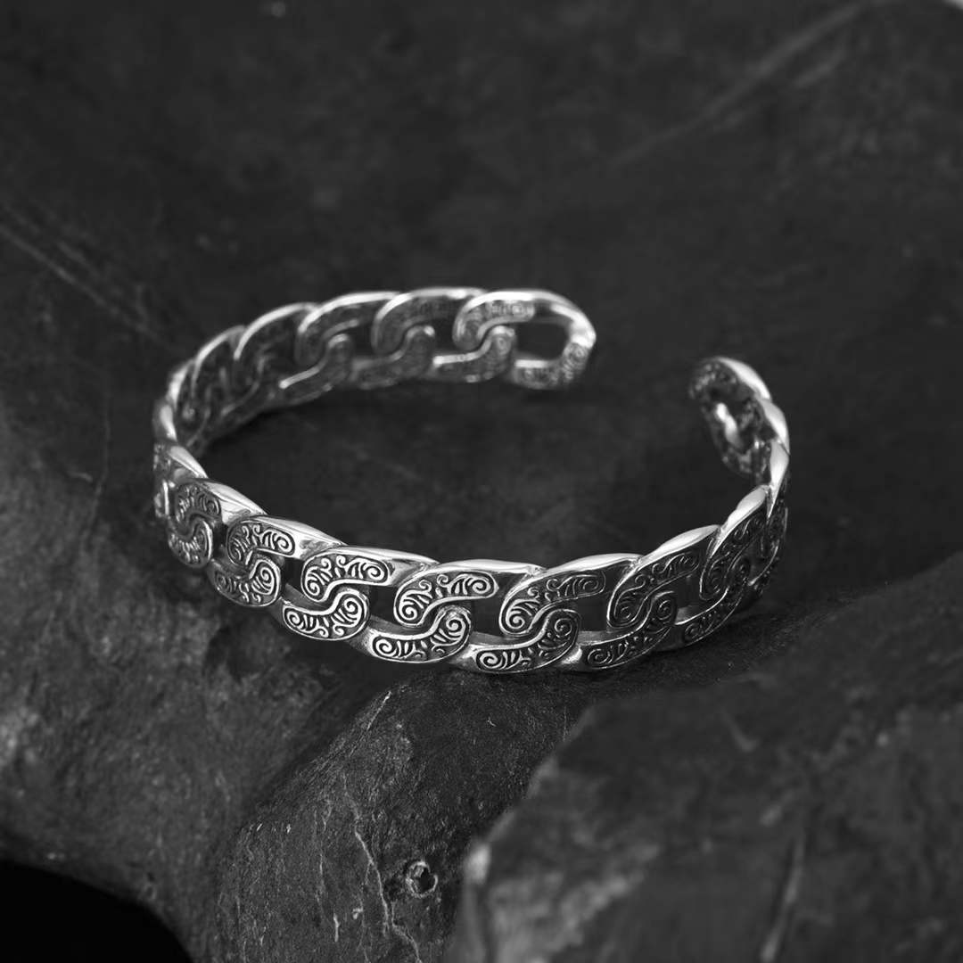 Lorvek - Interwoven Silver Cuff Bracelet
