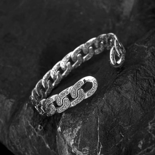 Lorvek - Interwoven Silver Cuff Bracelet