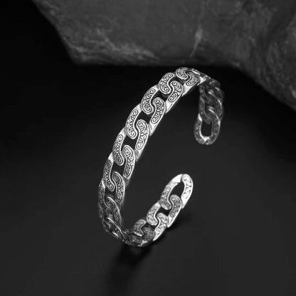 Lorvek - Interwoven Silver Cuff Bracelet
