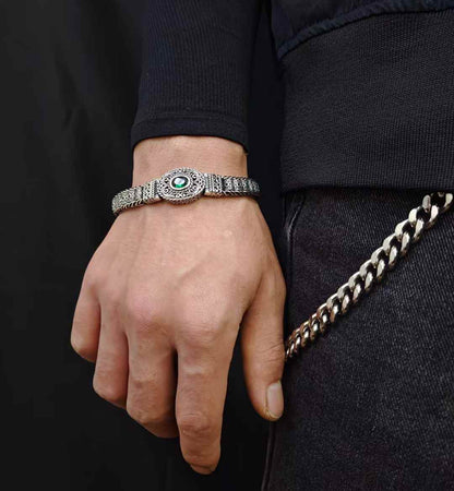 Zyros - Handcrafted Silver Bracelet