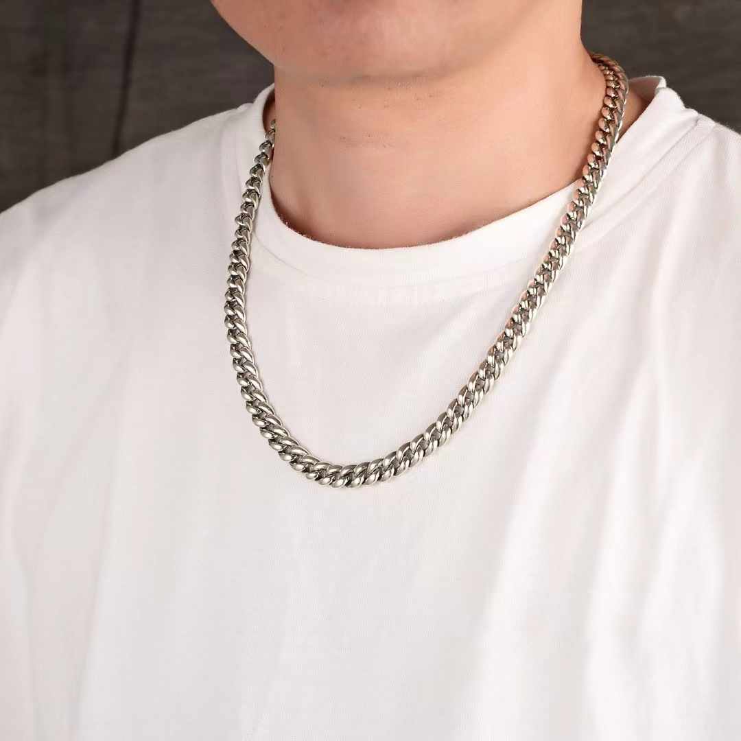 Astrix - Handcrafted Silver Cuban Necklace