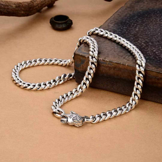 Astrix - Handcrafted Silver Cuban Necklace