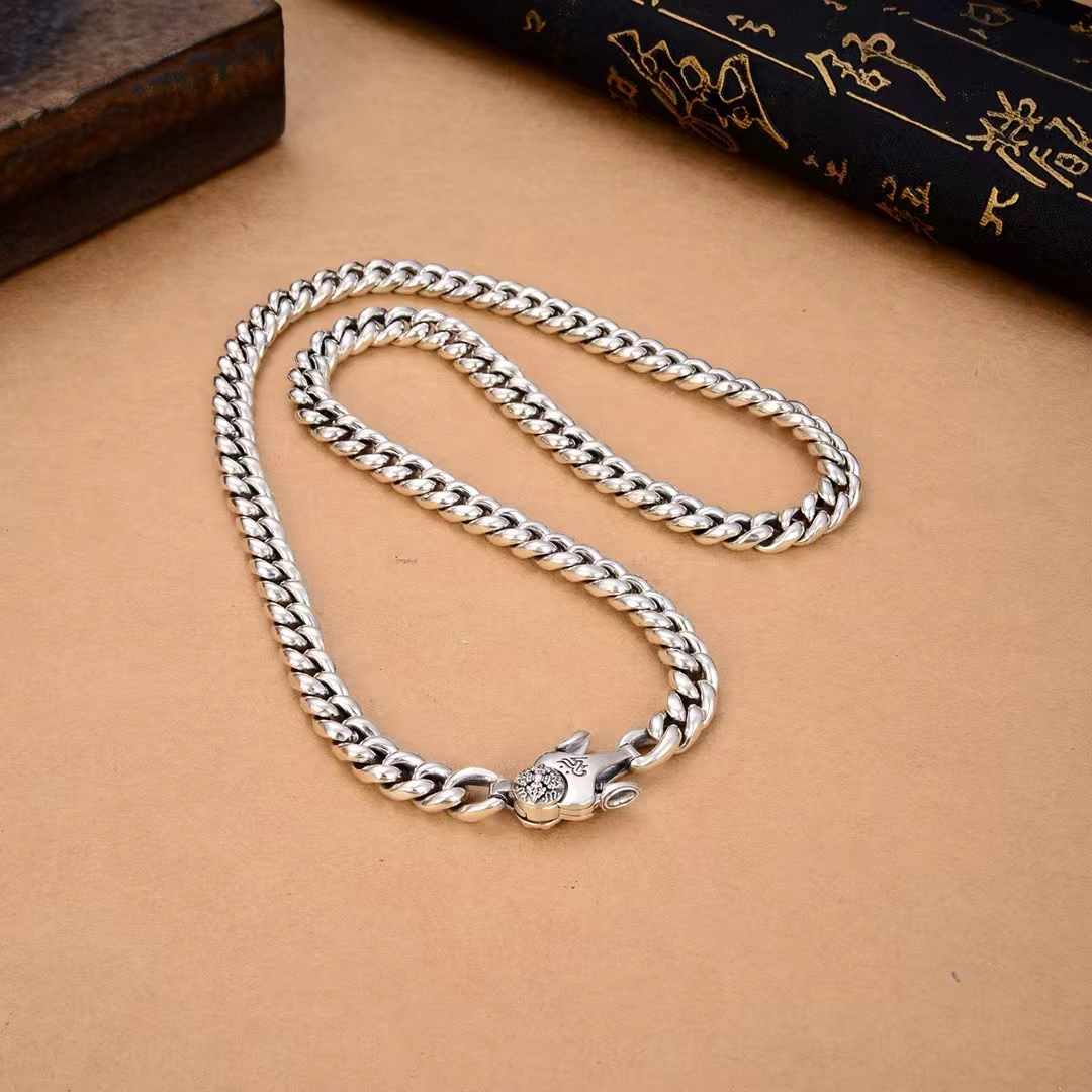 Astrix - Handcrafted Silver Cuban Necklace