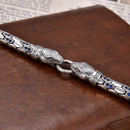 Vritra - Serpent's Oath Silver Bracelet