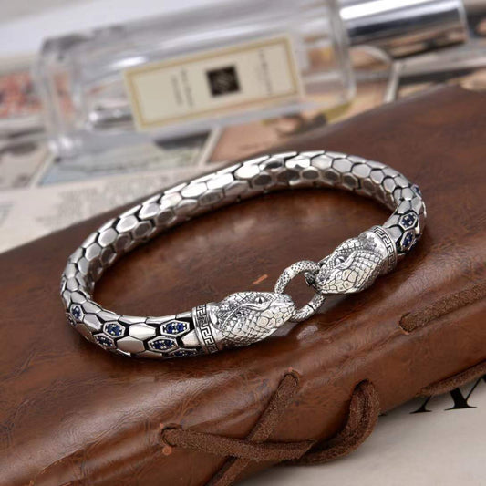 Vritra - Serpent's Oath Silver Bracelet