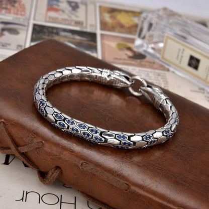 Vritra - Serpent's Oath Silver Bracelet