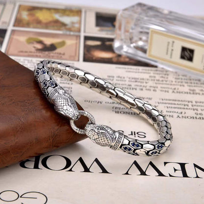 Vritra - Serpent's Oath Silver Bracelet