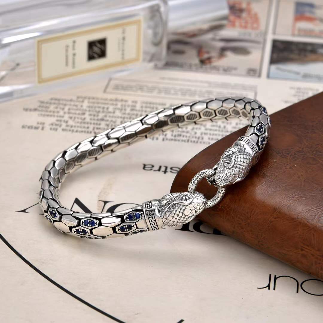 Vritra - Serpent's Oath Silver Bracelet