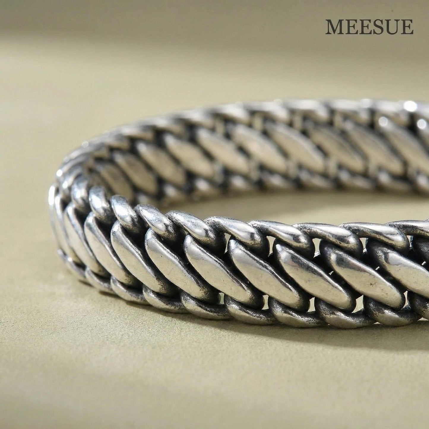 Inner Axis – Triple Braid Silver Bracelet for Men