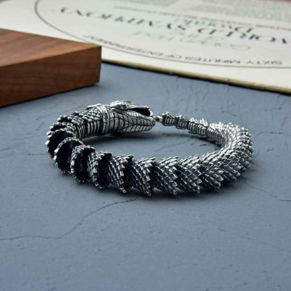 Vargr - King Cobra Silver Bracelet