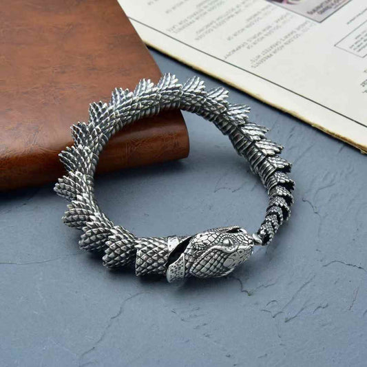 Vargr - King Cobra Silver Bracelet
