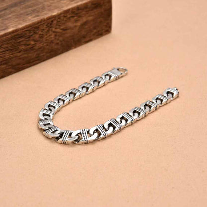 Brannor - Twisted Torque Silver Bracelet