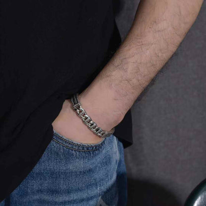 Valrik - Braided Guardian Silver Bracelet