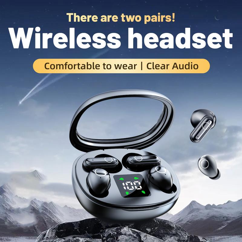 Meesue™ 4-in-1 Sleep Wireless Earbuds – Two Sets in One Case