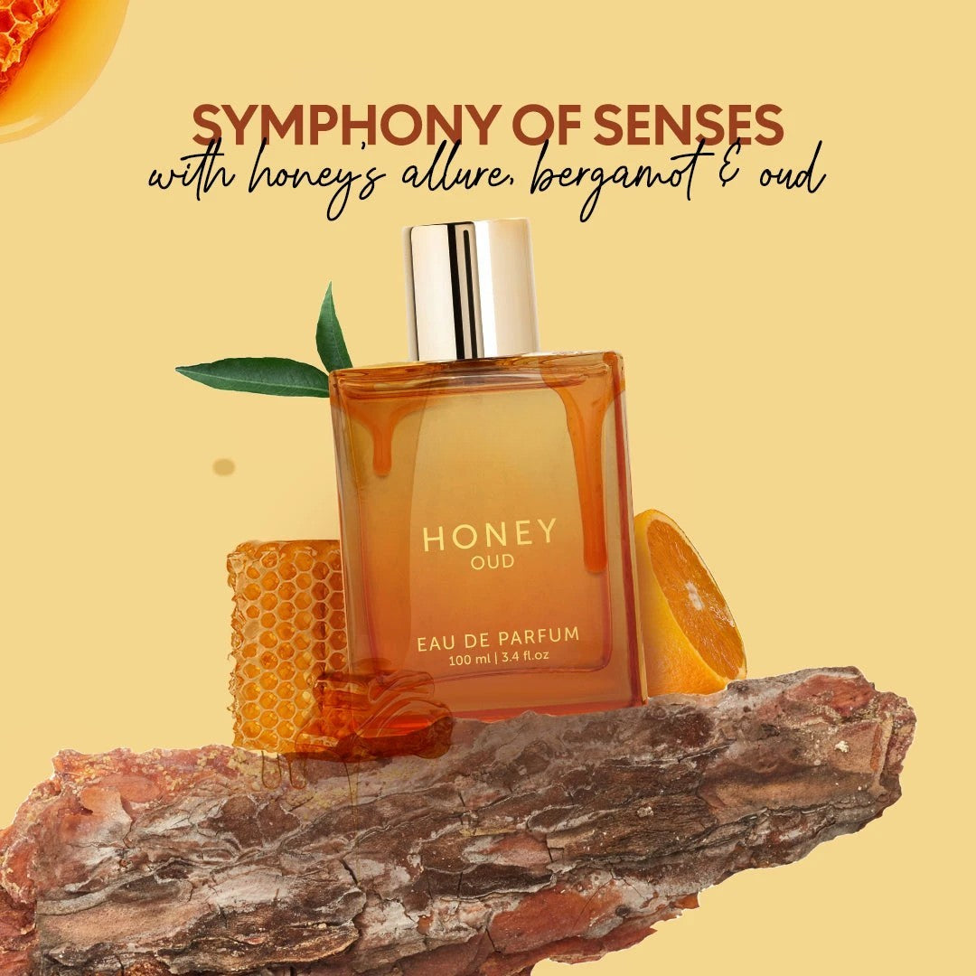 Meesue Honey Oud Eau de Parfum featuring Bergamot, Oud & Amber for Unisex Wear 100ml