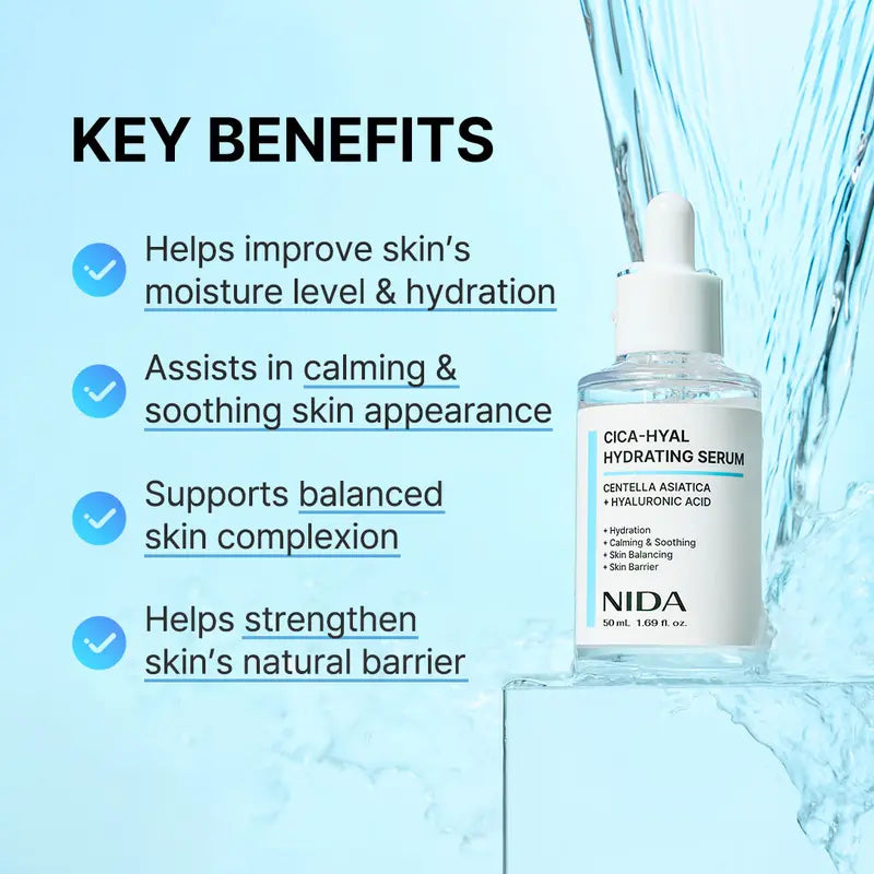 Meesue NIDA Hydrating Serum Duo with Peptides & Hyaluronic Acid for Fine Lines