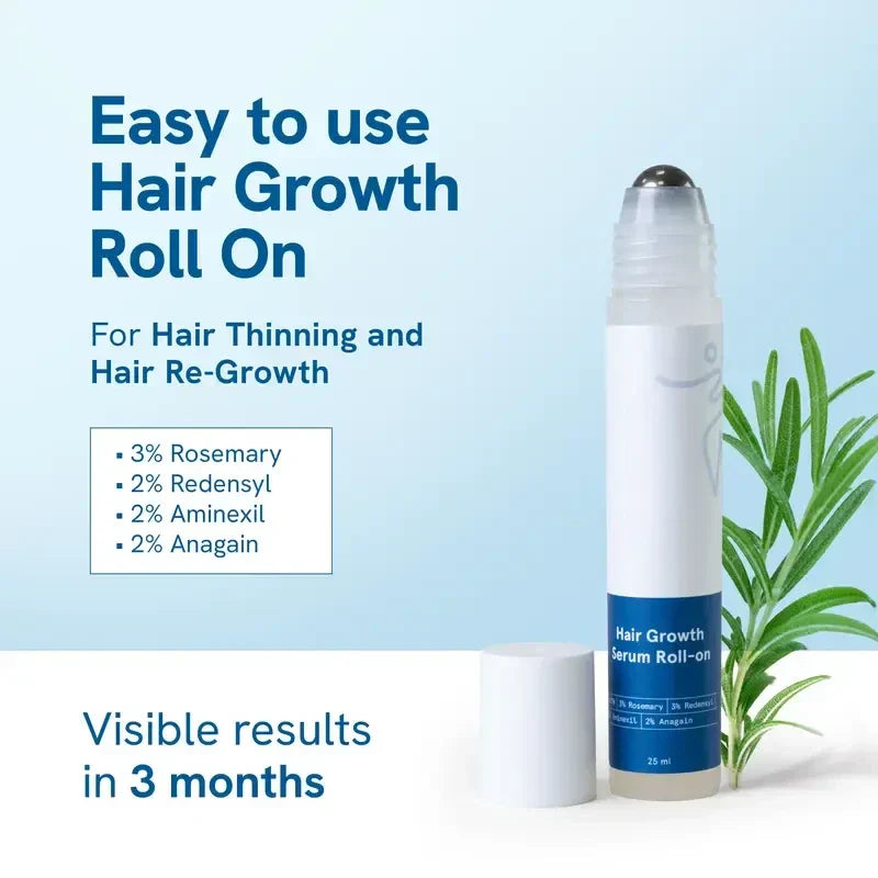 Meesue Hair Growth Serum Roll-On with Rosemary, Redensyl & Peptides