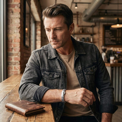 Inner Axis – Triple Braid Silver Bracelet for Men