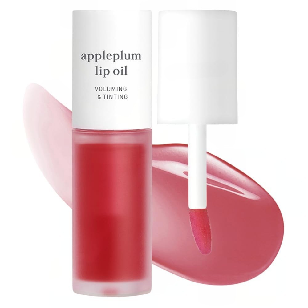 Meesue Korean Lip Oil Trio – Appleberry, Appleplum & Applewine, Sheer Tinted Gloss Set