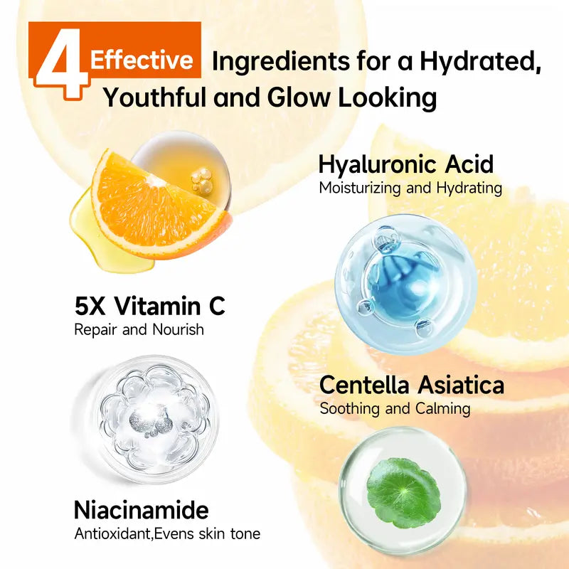 Meesue Korean 5X Vitamin C Skincare Set with Cleanser, Toner, Serum, Lotion, Eye and Face Cream