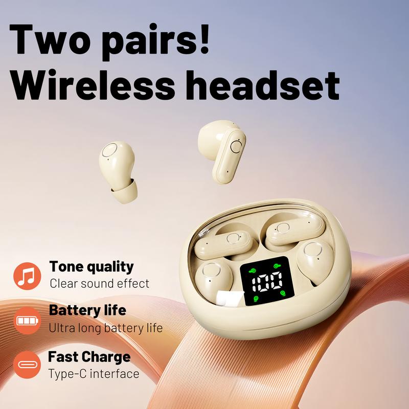 Meesue™ 4-in-1 Sleep Wireless Earbuds – Two Sets in One Case