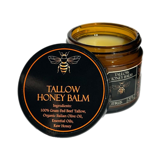 Meesue Tallow Honey Balm with Raw Honey & Olive Oil for Dry Skin