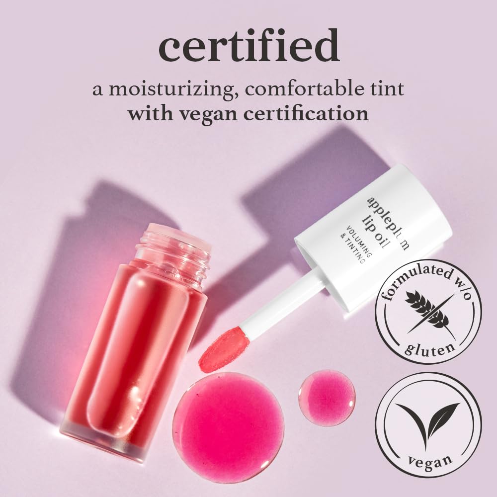 Meesue Korean Lip Oil Trio – Appleberry, Appleplum & Applewine, Sheer Tinted Gloss Set