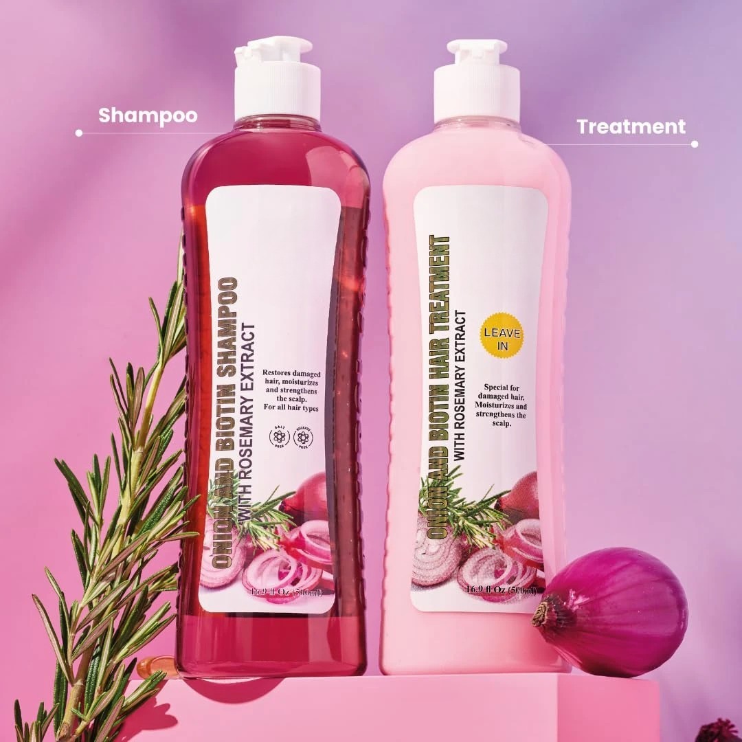 Meesue Onion Biotin & Rosemary Shampoo + Treatment Set for Thicker, Fuller Hair