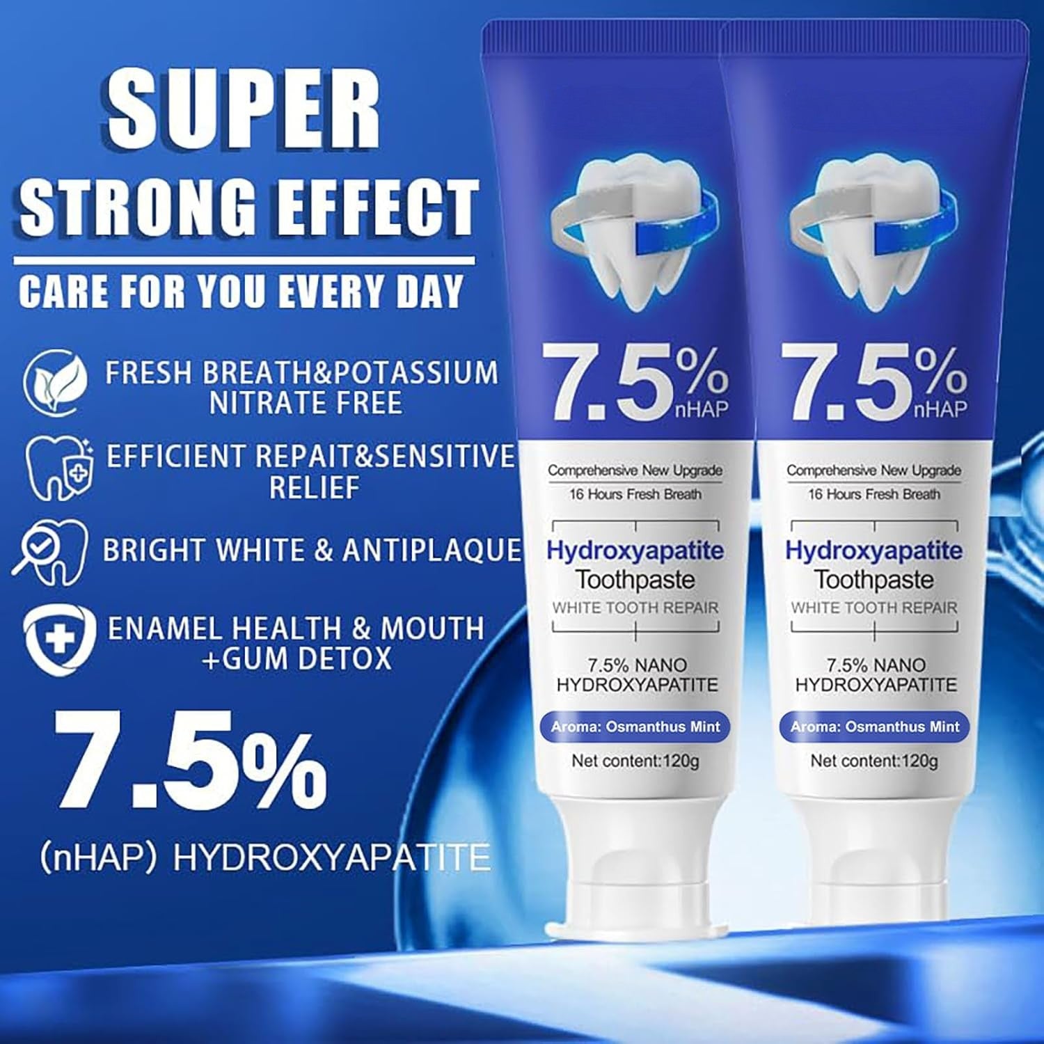 Meesue Nano Hydroxyapatite Toothpaste with 7.5% nHAP for Enamel Remineralization Care