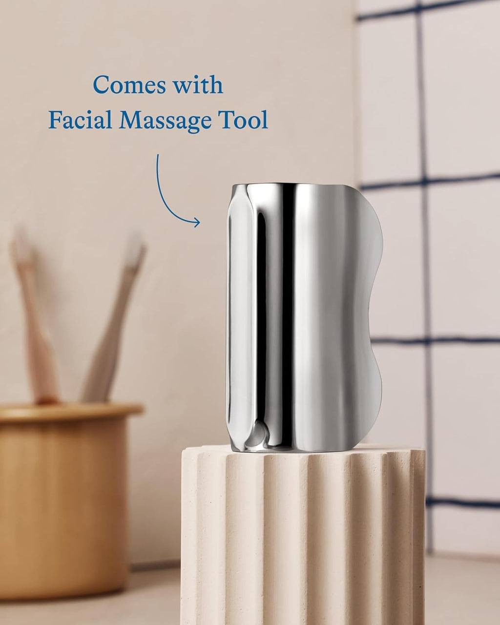 Meesue Cooling Eye Stick & Gua Sha Tool Set Depuffing Duo for Dark Circles and Under-Eye Fatigue
