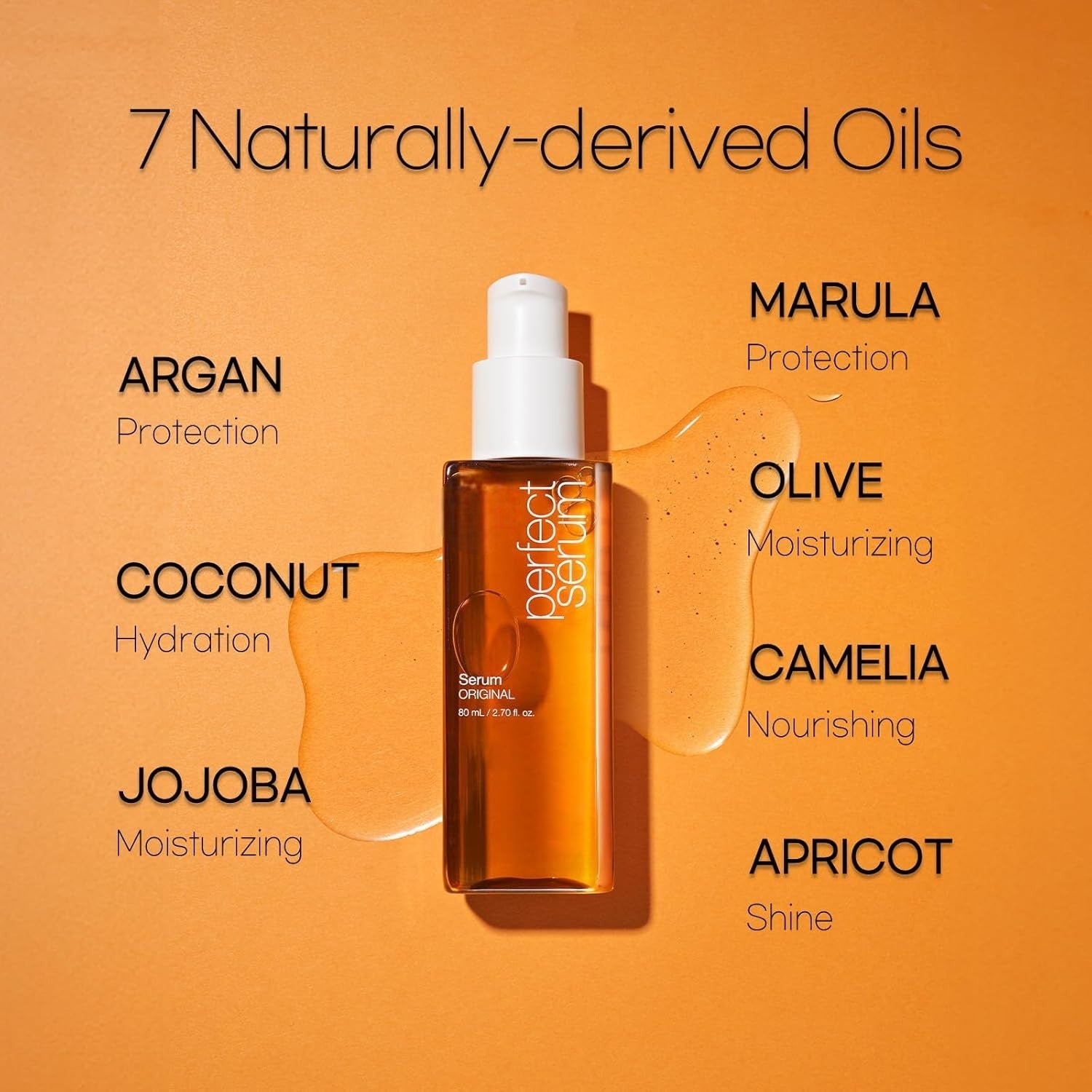 Meesue Perfect Serum Original Hair Oil with Argan Oil for Frizzy and Dry Hair 80mL