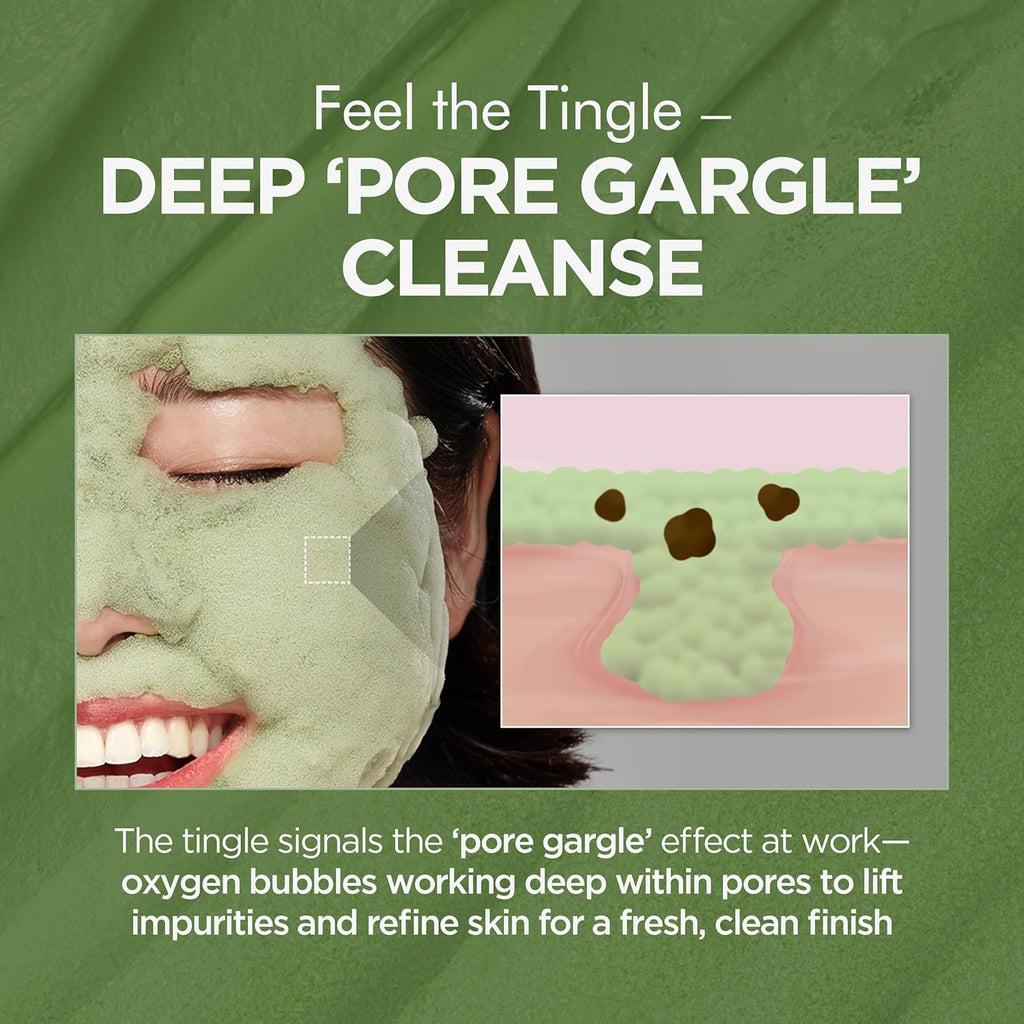 Meesue Holy Basil Bubble Deep Mask with Korean Clay & PHA for Pores, Blackheads & Blemishes