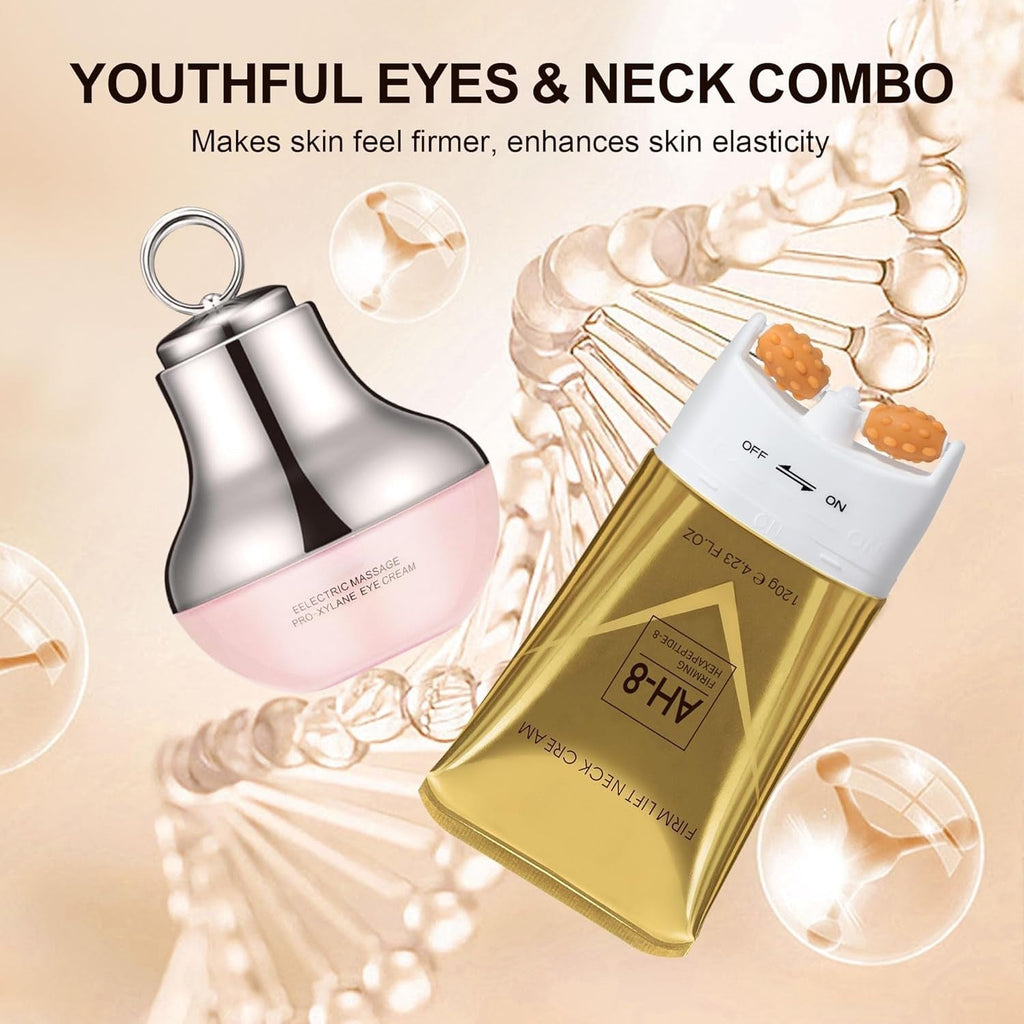 Meesue Firming Neck & Eye Cream Duo with Peptides for Lifting, Fine Lines & Elasticity