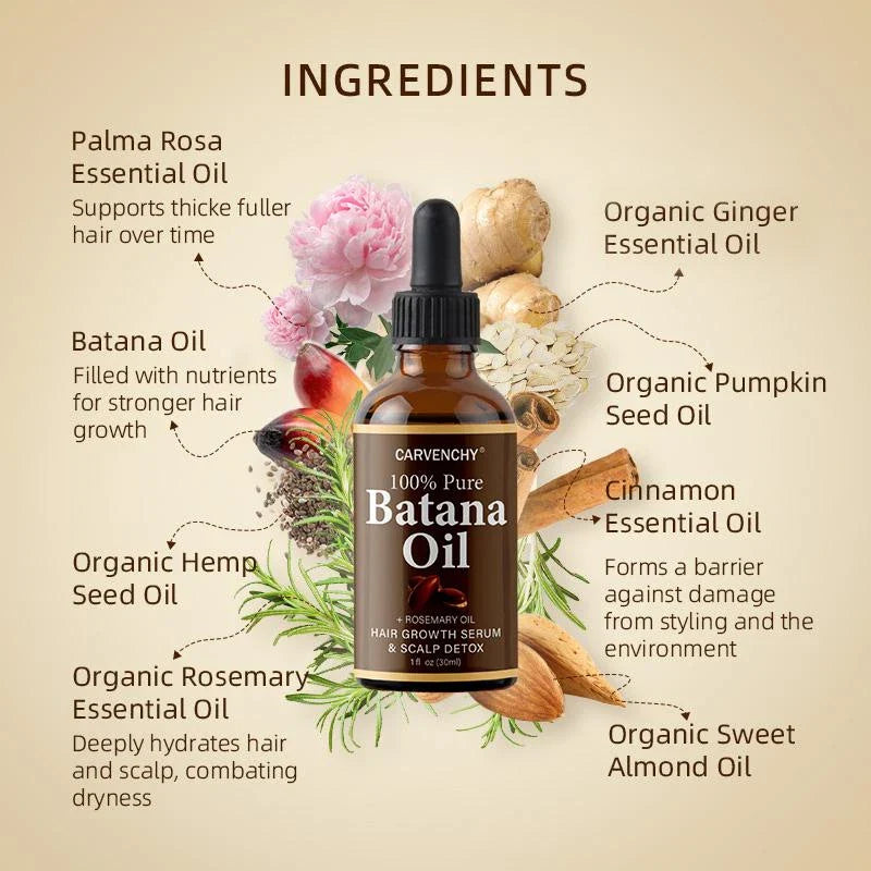Meesue CARVENCHY Batana Oil with Rosemary Oil for Stronger, Healthier Hair