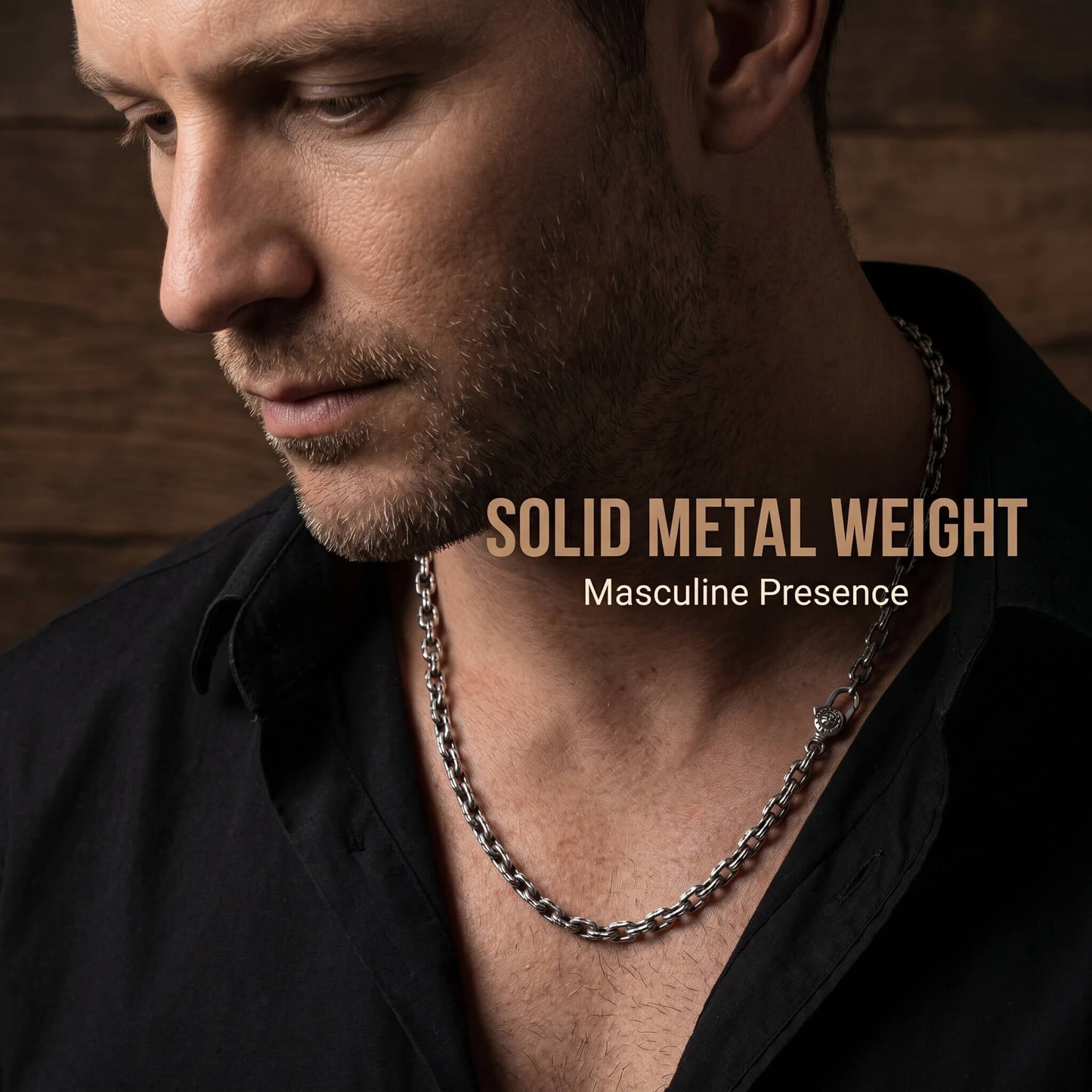 Gravem - Vintage Silver Chain Necklace for Men