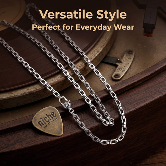 Gravem - Vintage Silver Chain Necklace for Men