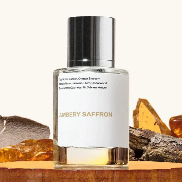 Meesue Ambery Saffron Eau de Parfum featuring Warm Spicy Woody Notes, Vegan