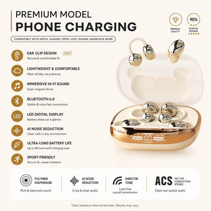 Meesue™ Power Bank & Ear Clip Type & Sleeping Type 3-in-1 Wireless Bluetooth Headphones