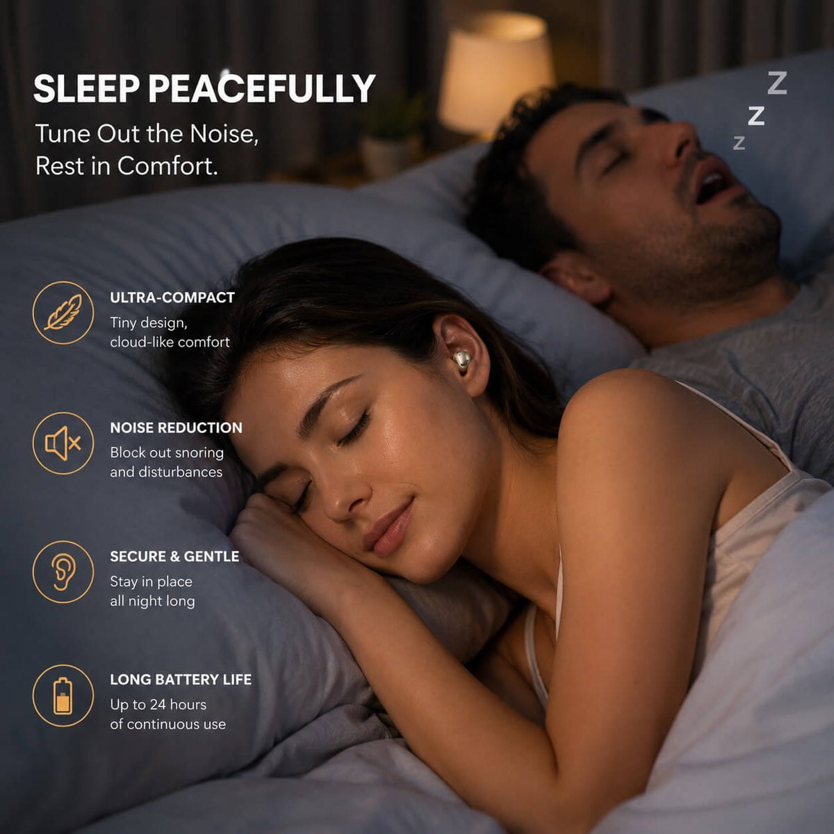 Meesue™ Power Bank & Ear Clip Type & Sleeping Type 3-in-1 Wireless Bluetooth Headphones