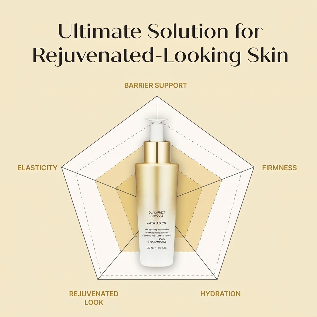 Meesue Dual Effect Ampoule DOT DUAL c-PDRN Salmon DNA Face Serum with Ceramide NP for Anti Aging