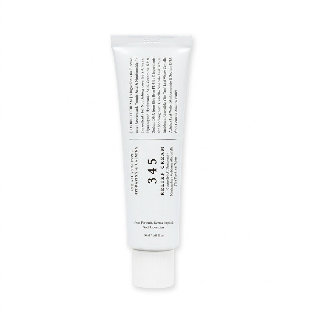 Meesue 345 Relief Cream Ceramide Moisturizer with Niacinamide for Sensitive Skin & Blemishes