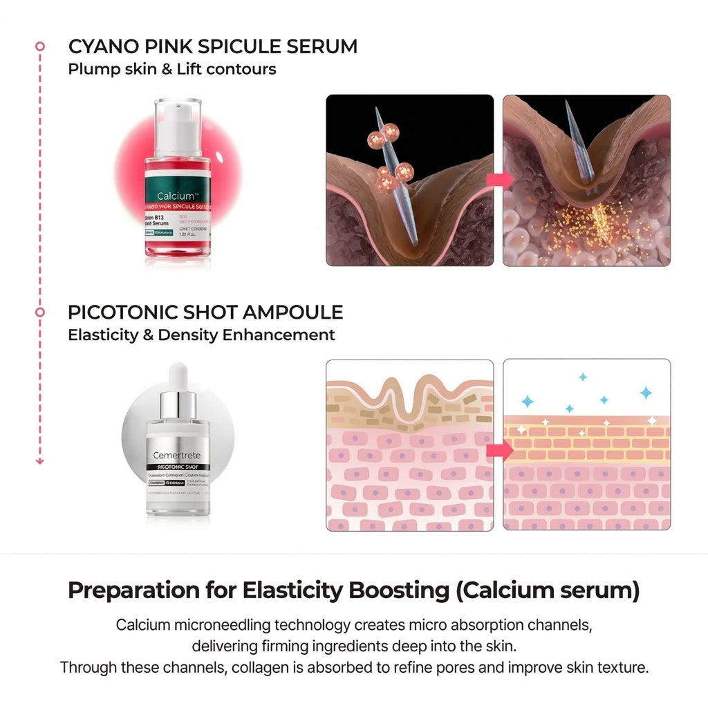 Meesue Collagen Boost Skincare Set with Calcium, Hyaluronic Acid & Elastin for Wrinkles and Lifting