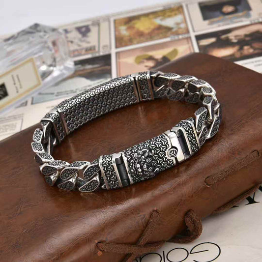 Lunari - Artisan Geometric Silver Bracelet