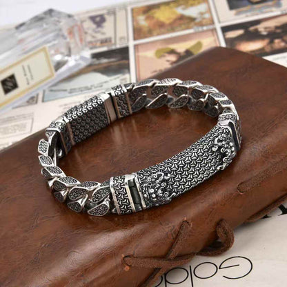 Lunari - Artisan Geometric Silver Bracelet