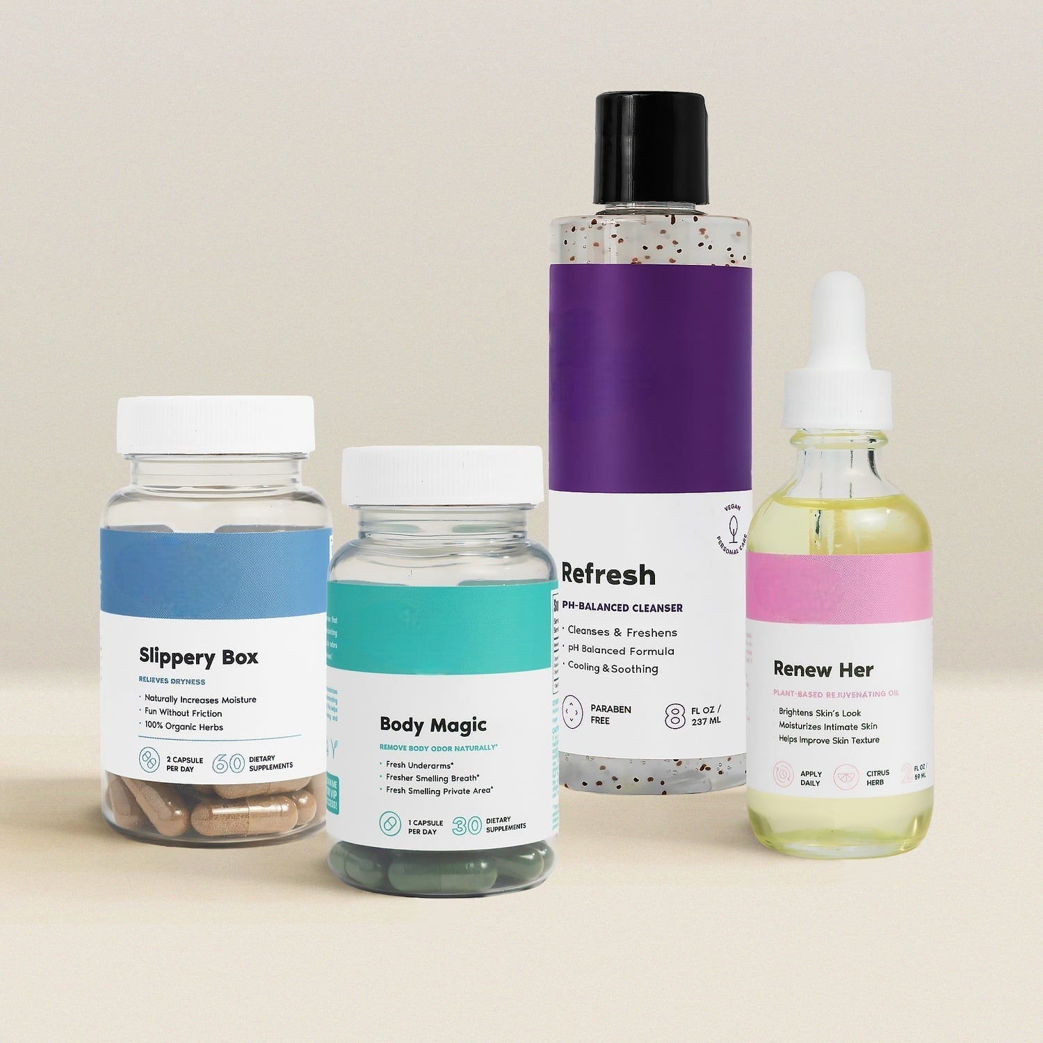 Meesue Her Fantasy Starter Kit with Feminine Wash, Skin Oil and Plant-Based Wellness Supplements