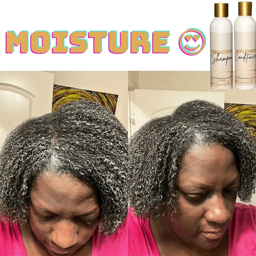 Meesue Healthy Hair Care Bundle with Scalp Stimulator, Shampoo and Conditioner